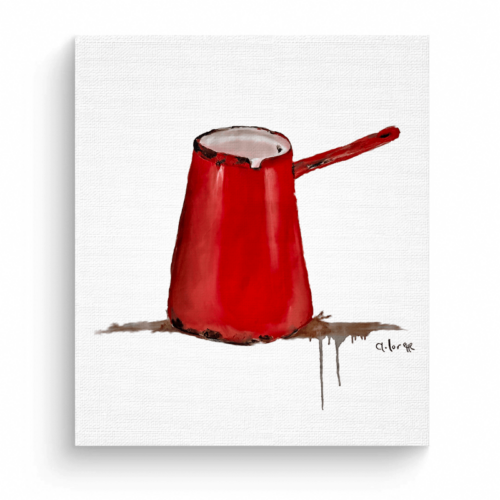 Anne Lorette - Toile Pot rouge