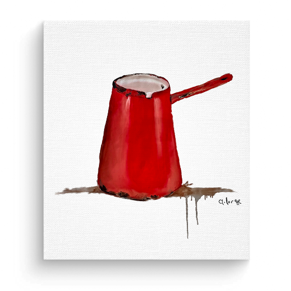 Anne Lorette - Toile Pot rouge